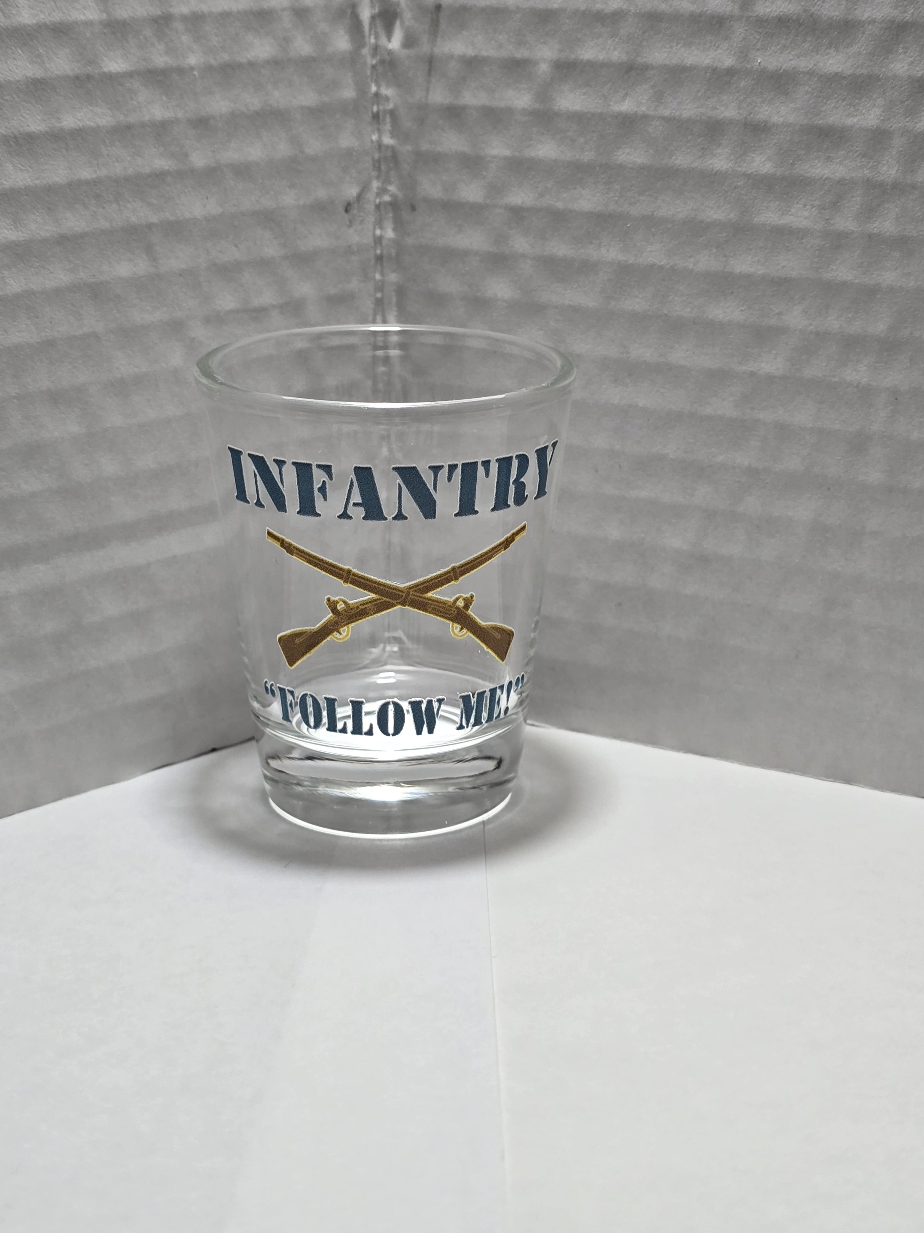 Army Branch Shot Glasses | Military | 1.6oz Glass