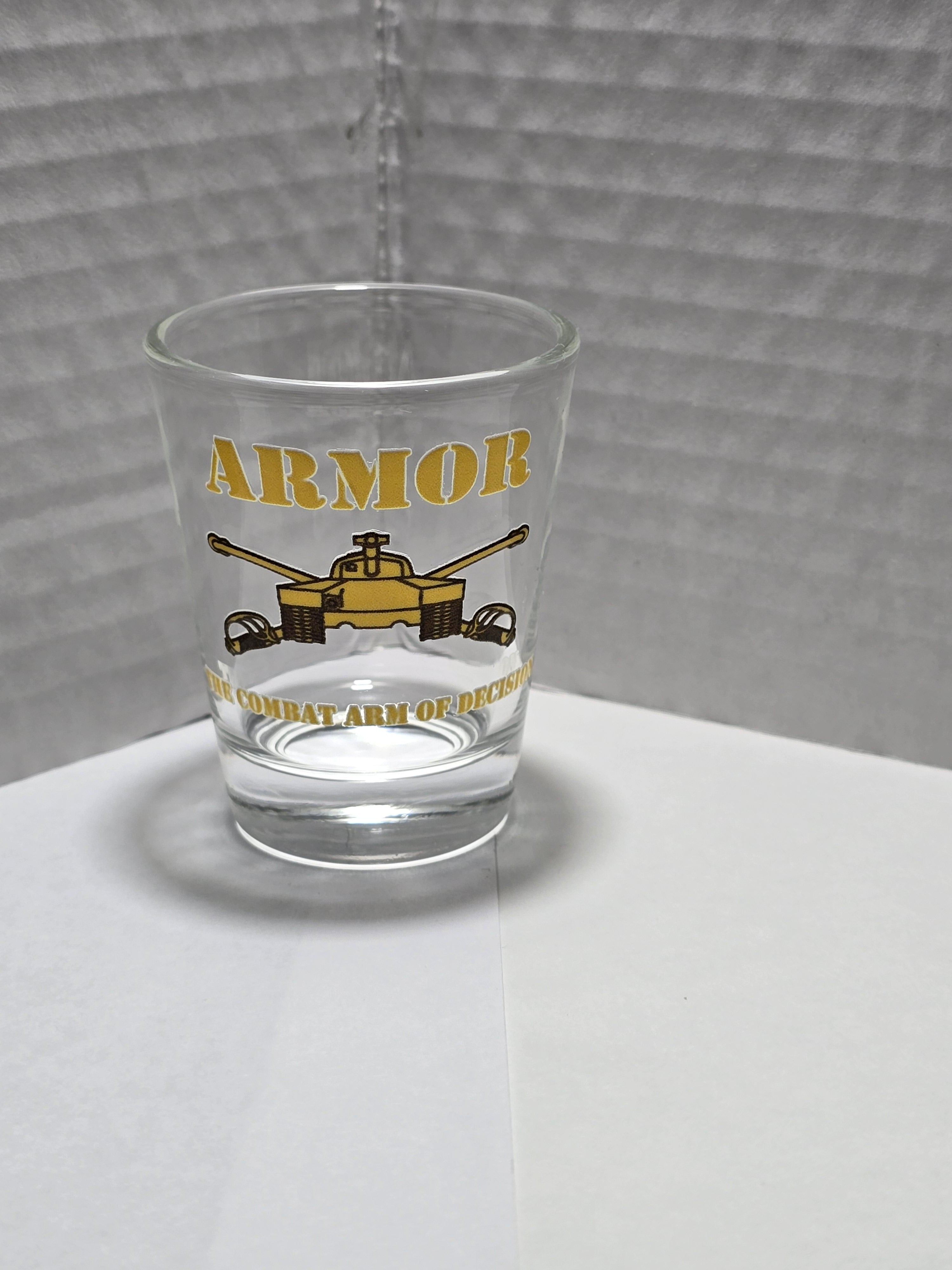 Army Branch Shot Glasses | Military | 1.6oz Glass