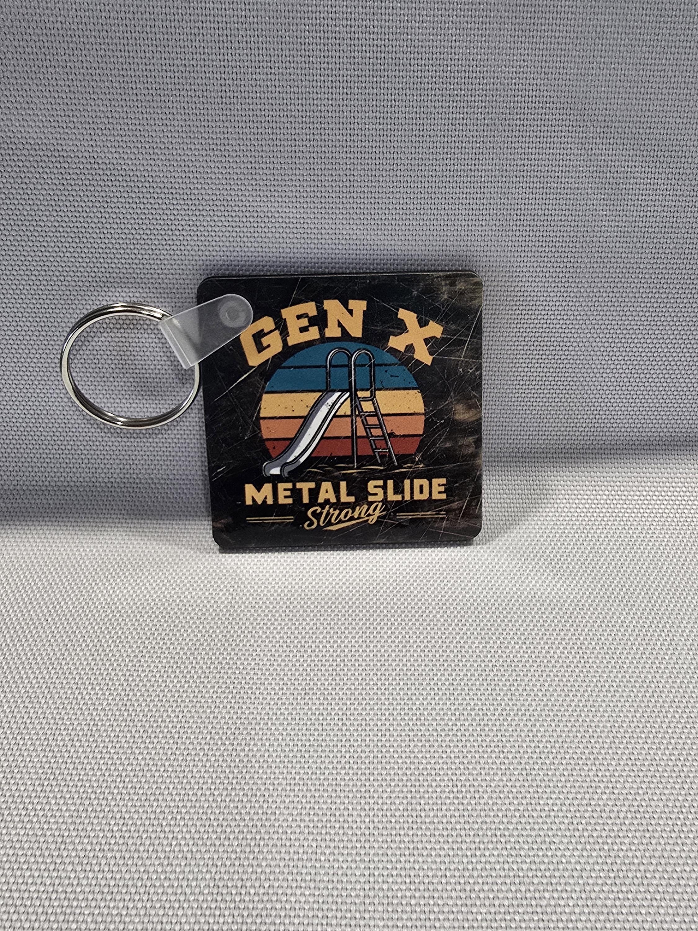 Generation X Keychain | Metal Slide Strong