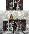 Deadpool with Comic Background - 16oz 4 in 1 Can Cooler