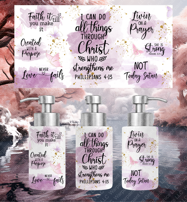 Inspirational Religious Sayings Hand Soap/Lotion Dispenser