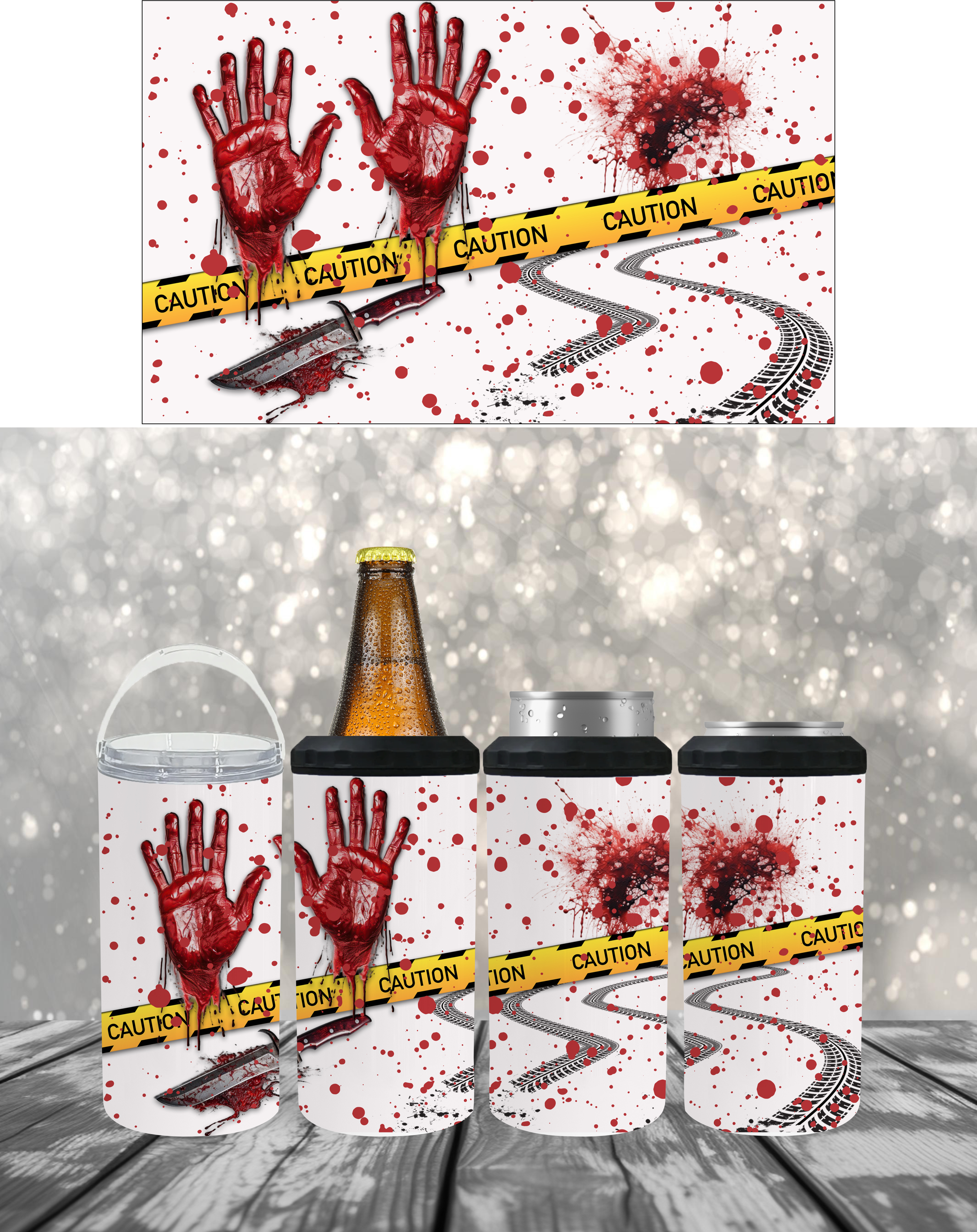 True Crime V1 - 16oz 4 in 1 Can Cooler